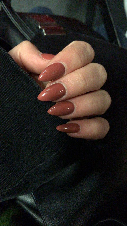 Chocolate Brown Nails