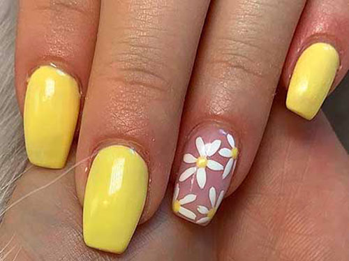 Yellow Acrylic Nails