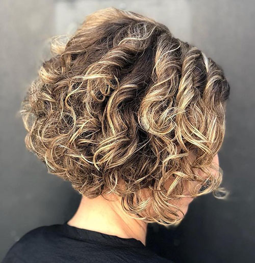 Curly Stacked Bob Hairstyles