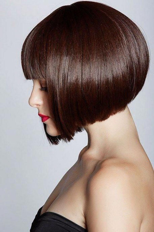 Dramatic A Line Bob With Bangs