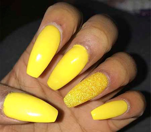 Yellow Acrylic Nail Ideas
