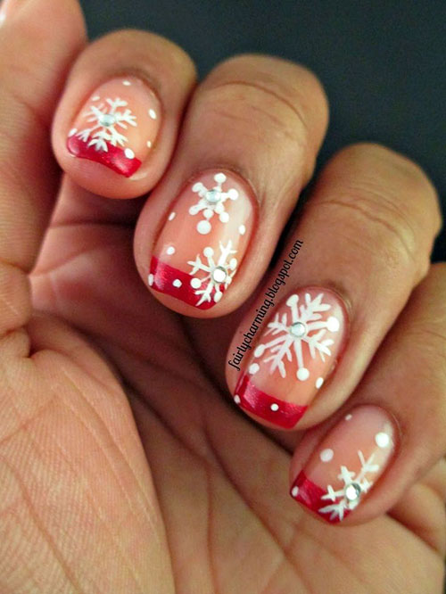 Christmas Snowflake Nails