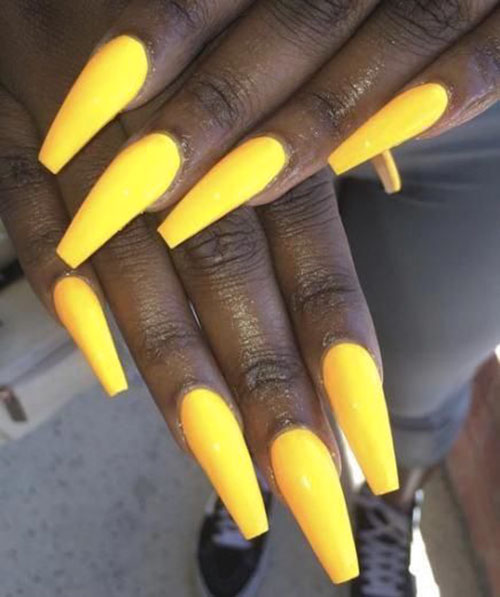 Yellow Sunflower Nails